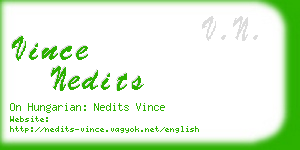 vince nedits business card